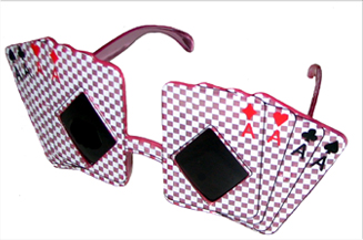 red poker glasses