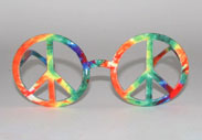 peace symbol glasses hippie glasses hippy glasses tie dyed glasses